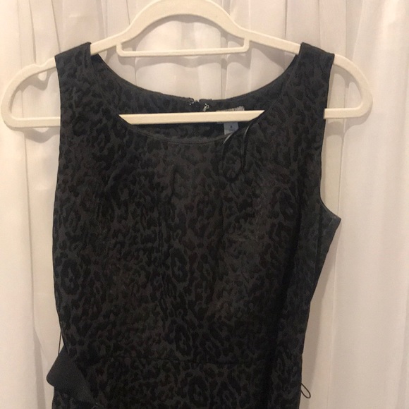 Worthington Little Black Animal Print Dress Size 6 - Picture 5 of 9